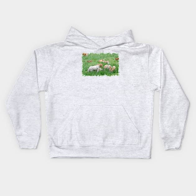 Love Cows Kids Hoodie by DeVerviers